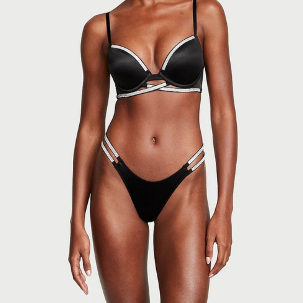 Victorias Secret Bombshell Shine Thong Dual Strap NWT S M L